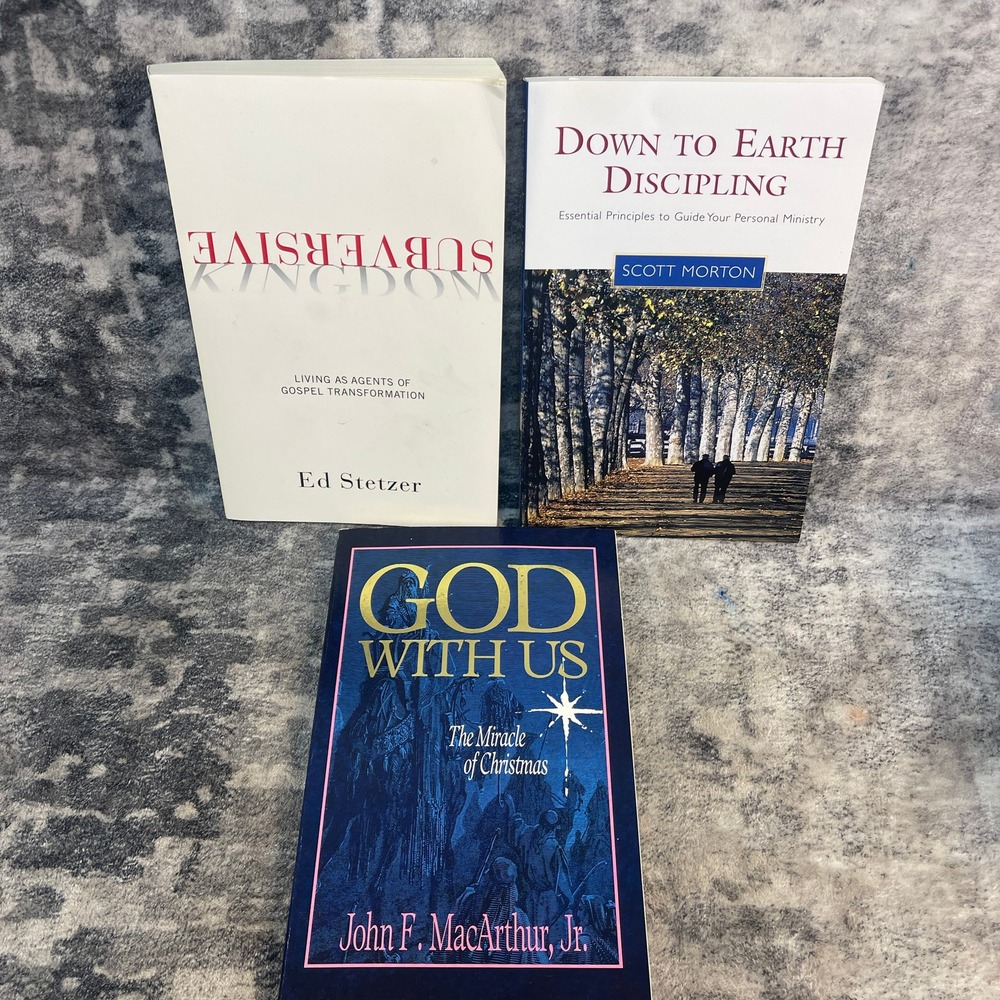 Christian Book Lot MacArthur God With Us‎ Subversive Kingdom Ed Stetzer 3pk Lot